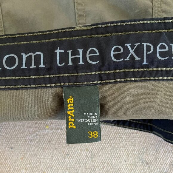 Prana Men's Titan Longline Outdoor Summer Camping Belted Shorts Sz 38 - Picture 4 of 5